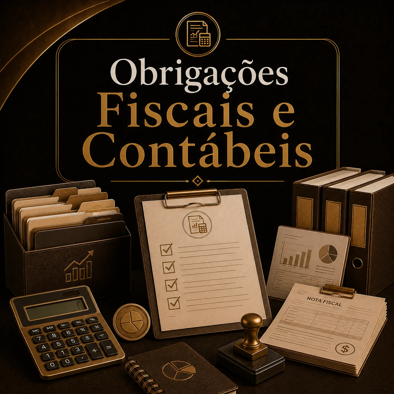 Arte do serviço Obrigações Fiscais e Contábeis